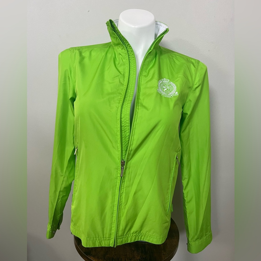 L-RL Lauren Active Ralph Lauren LIME GREEN Jacket, Windbreaker, WMN'S Size SMALL